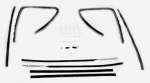 E14812 SEAL KIT-DOOR WINDOW-FELT-COUPE-64-67