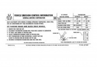 13606 DECAL-EMISSIONS-CODE LJ-ALL WITH BASE 350-72