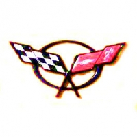 E9161 EMBLEM-FRONT-CROSS FLAG-97-04
